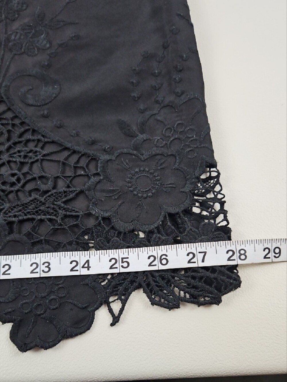 Coldwater Creek Black Sleeveless A-Line Tunic with Lace Hem Size XL - Picture 8 of 10